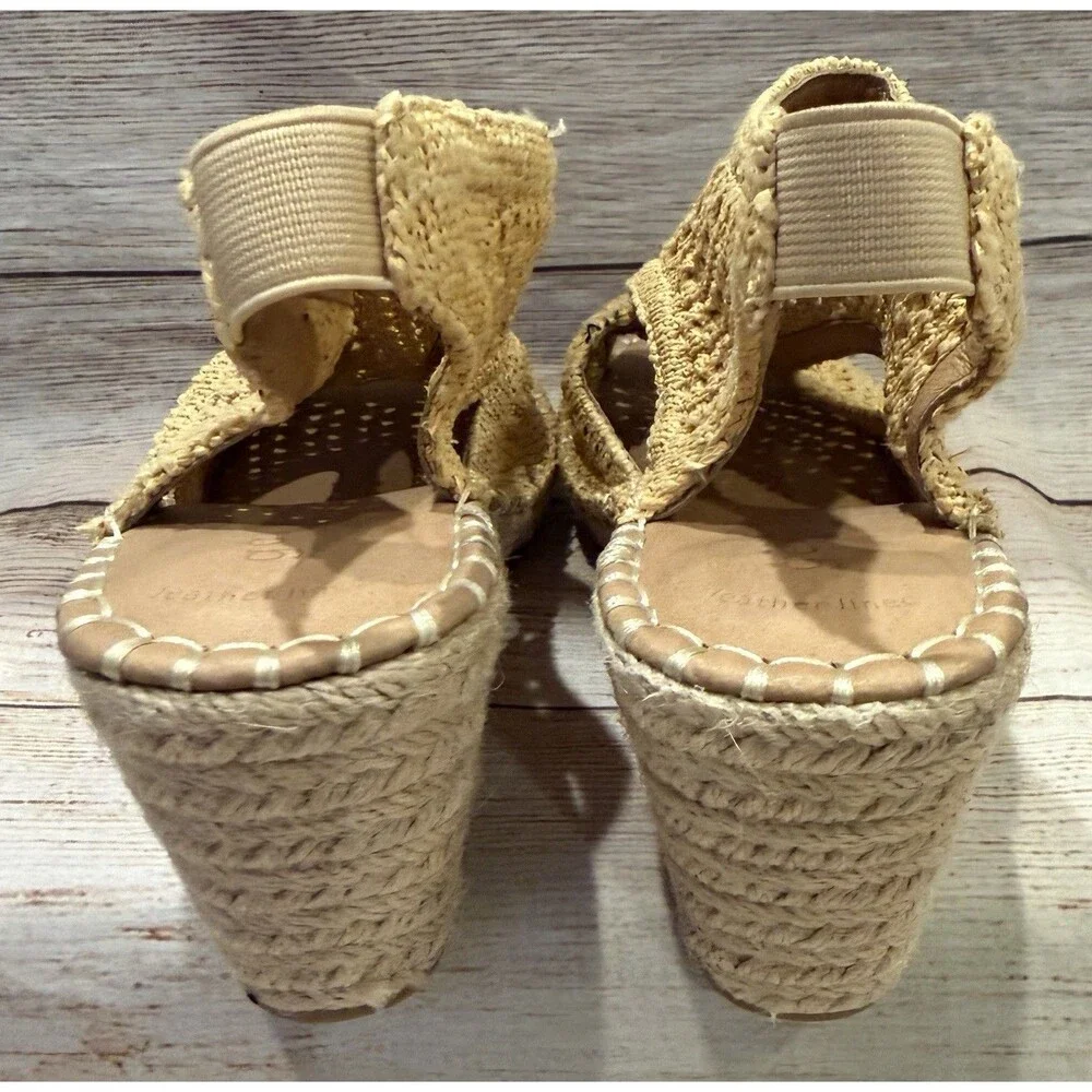 Gentle Souls By Kenneth Cole Women's Cody Knit Round Toe Wedge Sandals Size 6.5